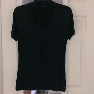 Forest green turtle neck blouse